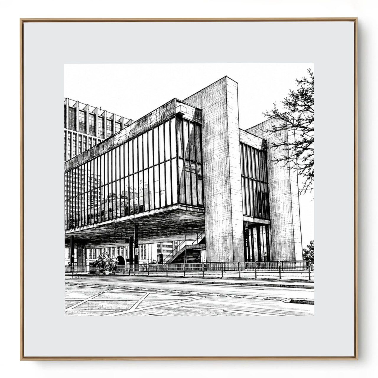Quadro Decorativo Serie Cidades Brasileiras MASP