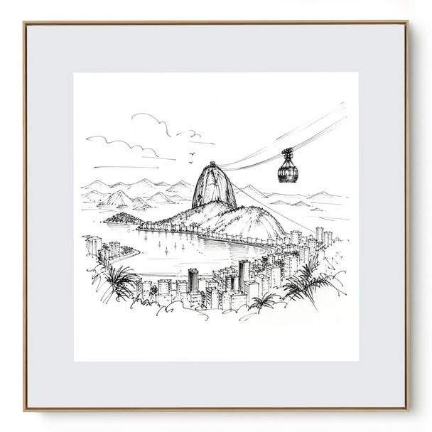 Quadro Decorativo Serie Cidades Brasileiras Rio I