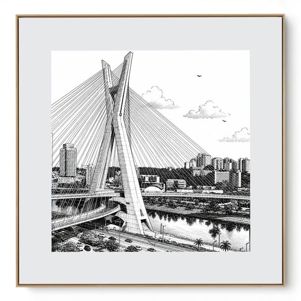 Quadro Decorativo Serie Cidades Brasileiras Sampa
