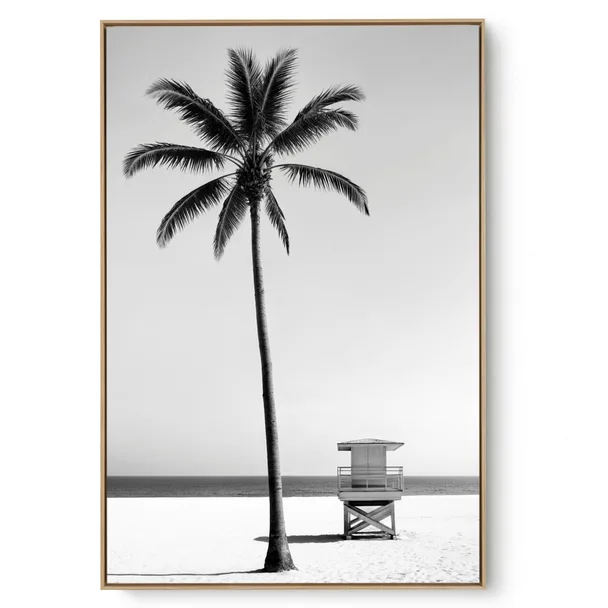 Quadro Decorativo Coqueiros P e B I