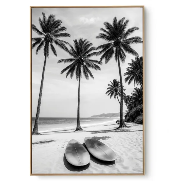 Quadro Decorativo Coqueiros P e B II