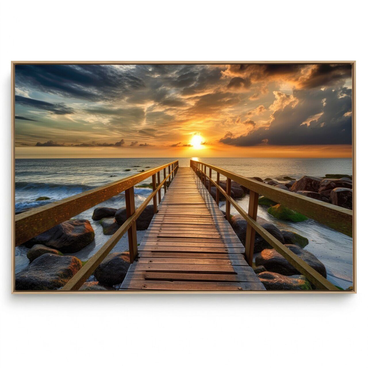 Quadro Decorativo Deck  e Mar 