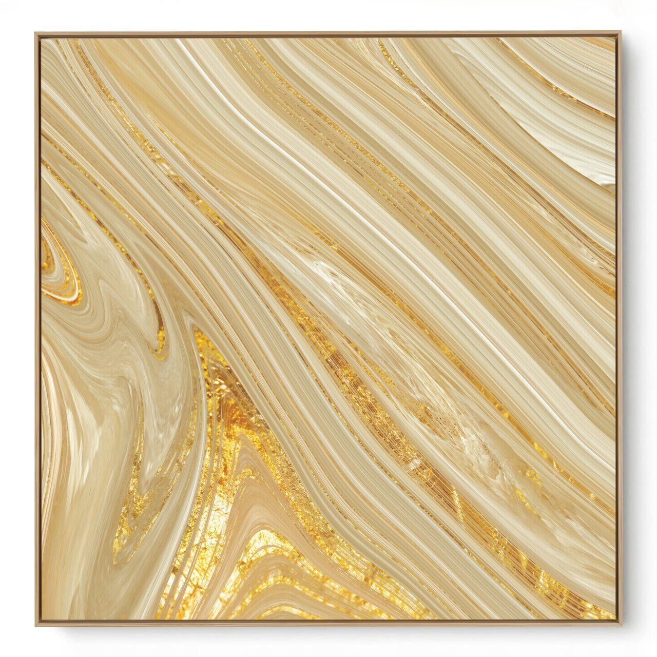 Quadro Decorativo Abstrato Estilo Dourado I