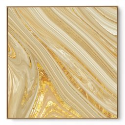 Quadro Decorativo Abstrato Estilo Dourado I