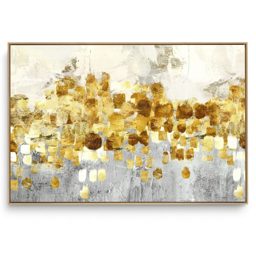 Quadro Decorativo Abstrato Efeito Ouro H