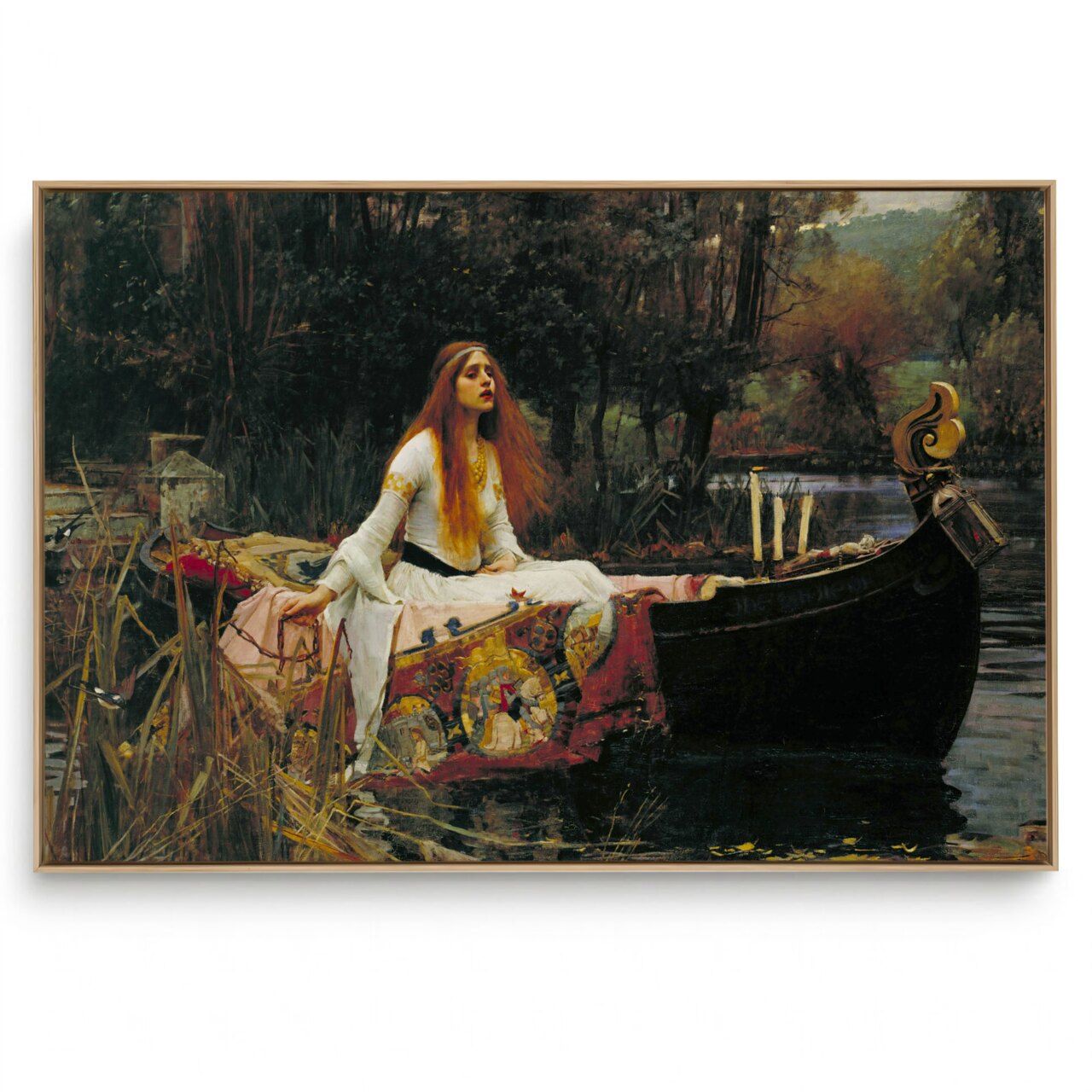 Quadro Decorativo Reprodução Pintores John William Waterhouse - A Senhora de Shalott