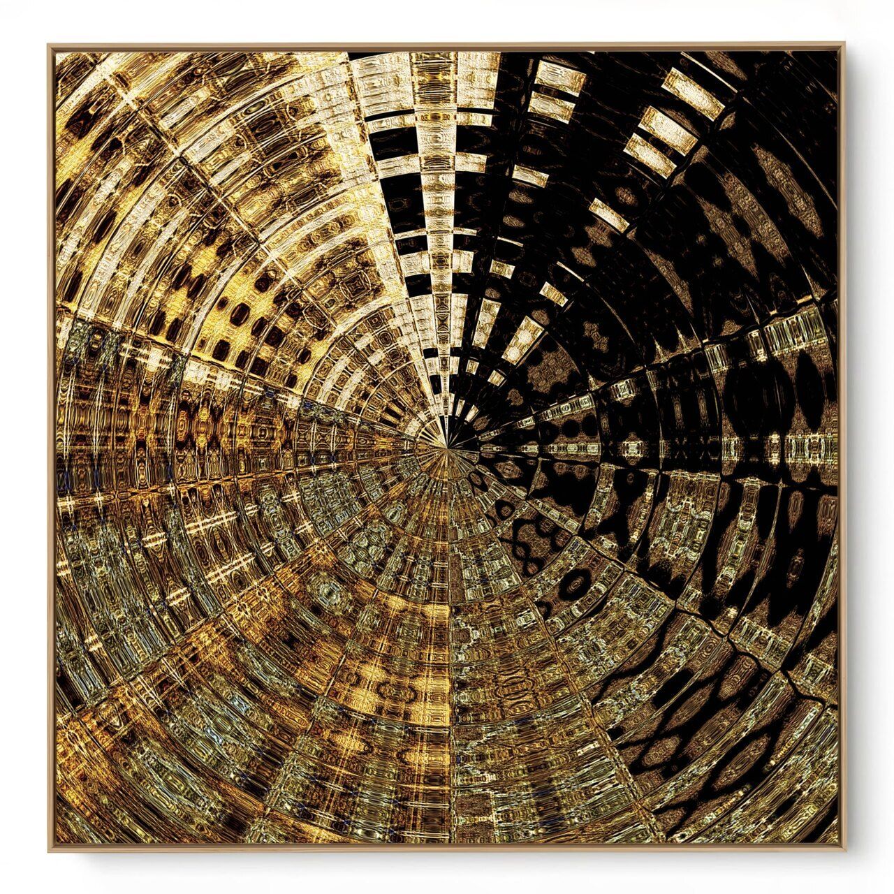 Quadro Decorativo Abstrato Foco Dourado