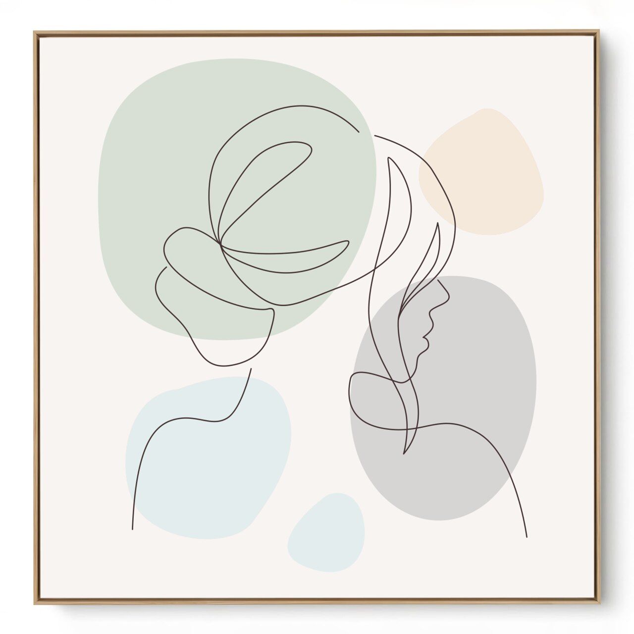 Quadro Decorativo Abstrato Face Minimalista I