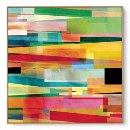 Quadro Decorativo Filete de Cores Único