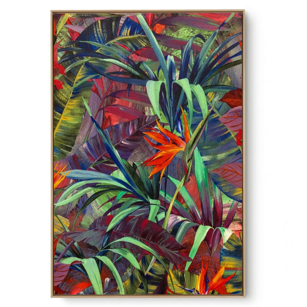 Quadro Decorativo Folhagem Aquarela Tropical I