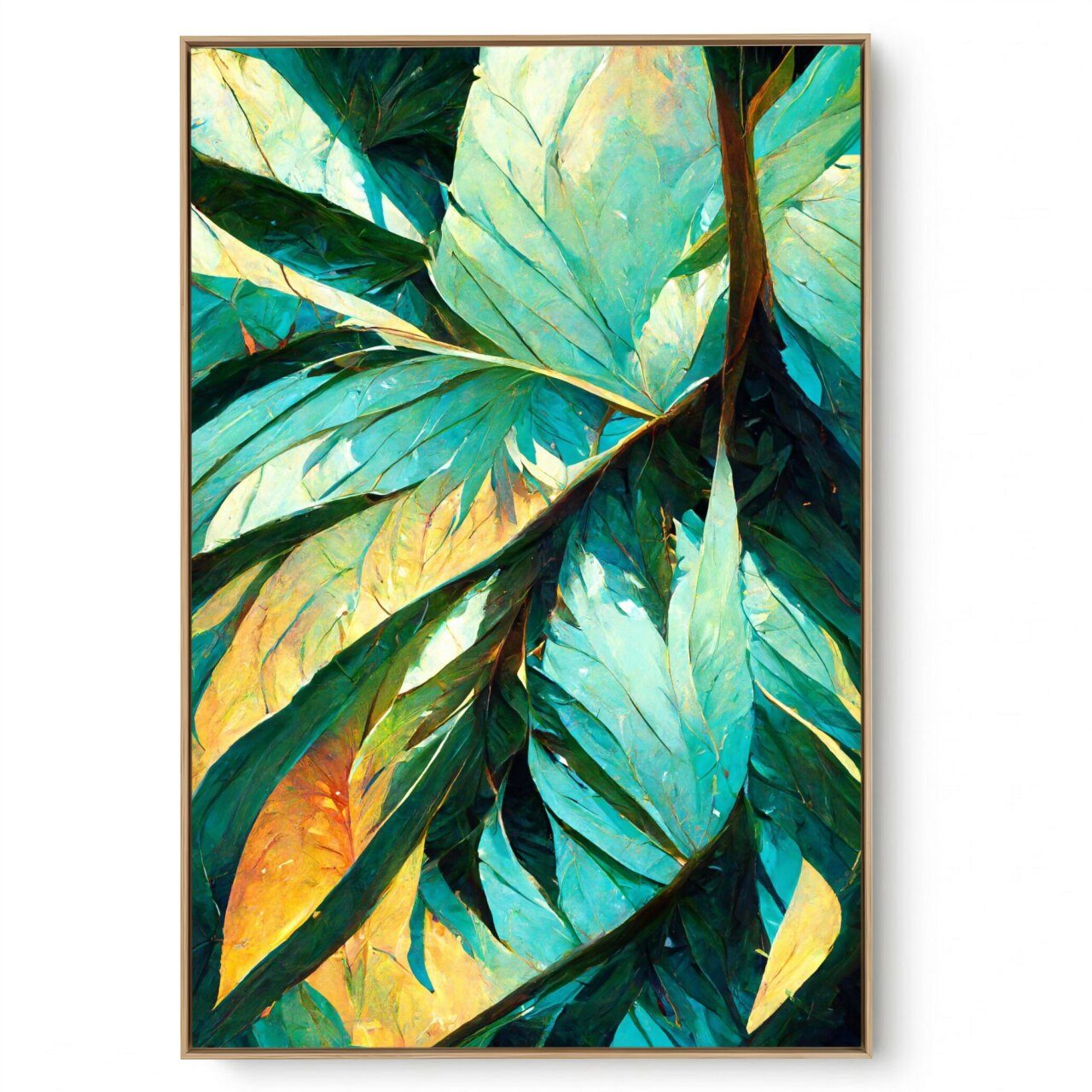 Quadro Decorativo Folhagem Aquarela Tropical II