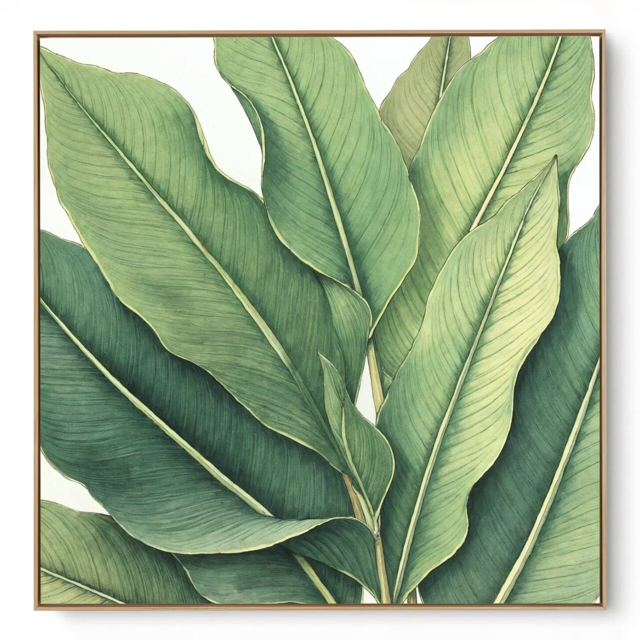 Quadro Decorativo Folha Close Q II