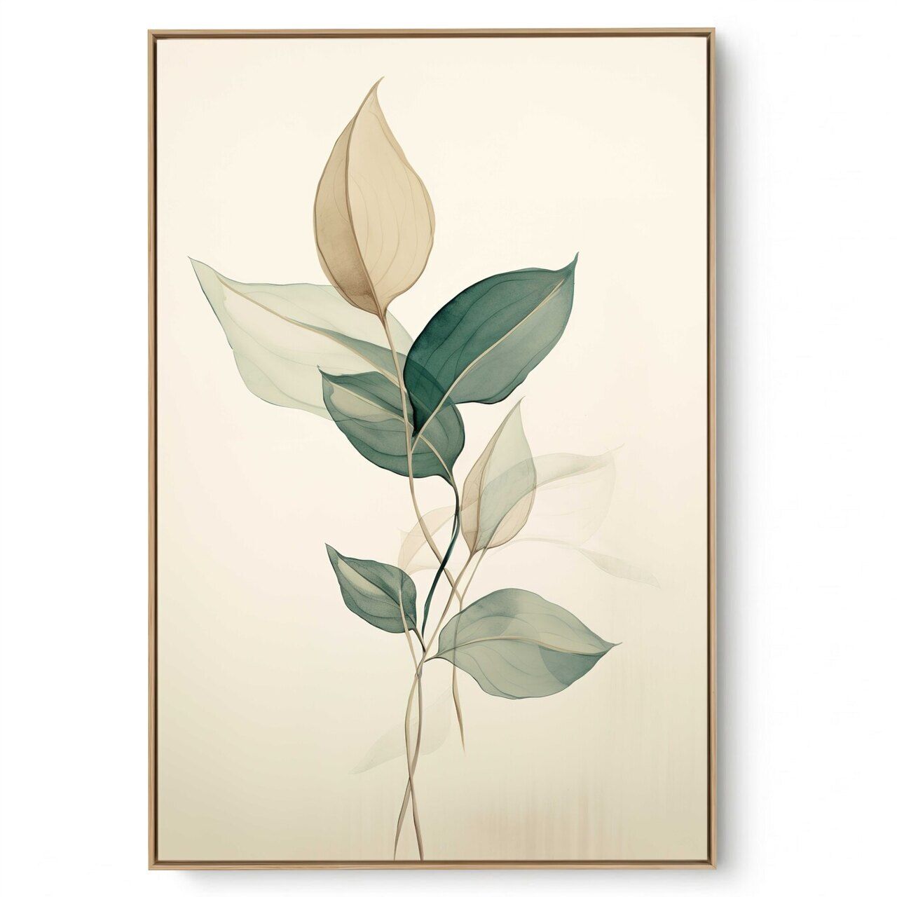 Quadro Decorativo Folhagem Aquarela V