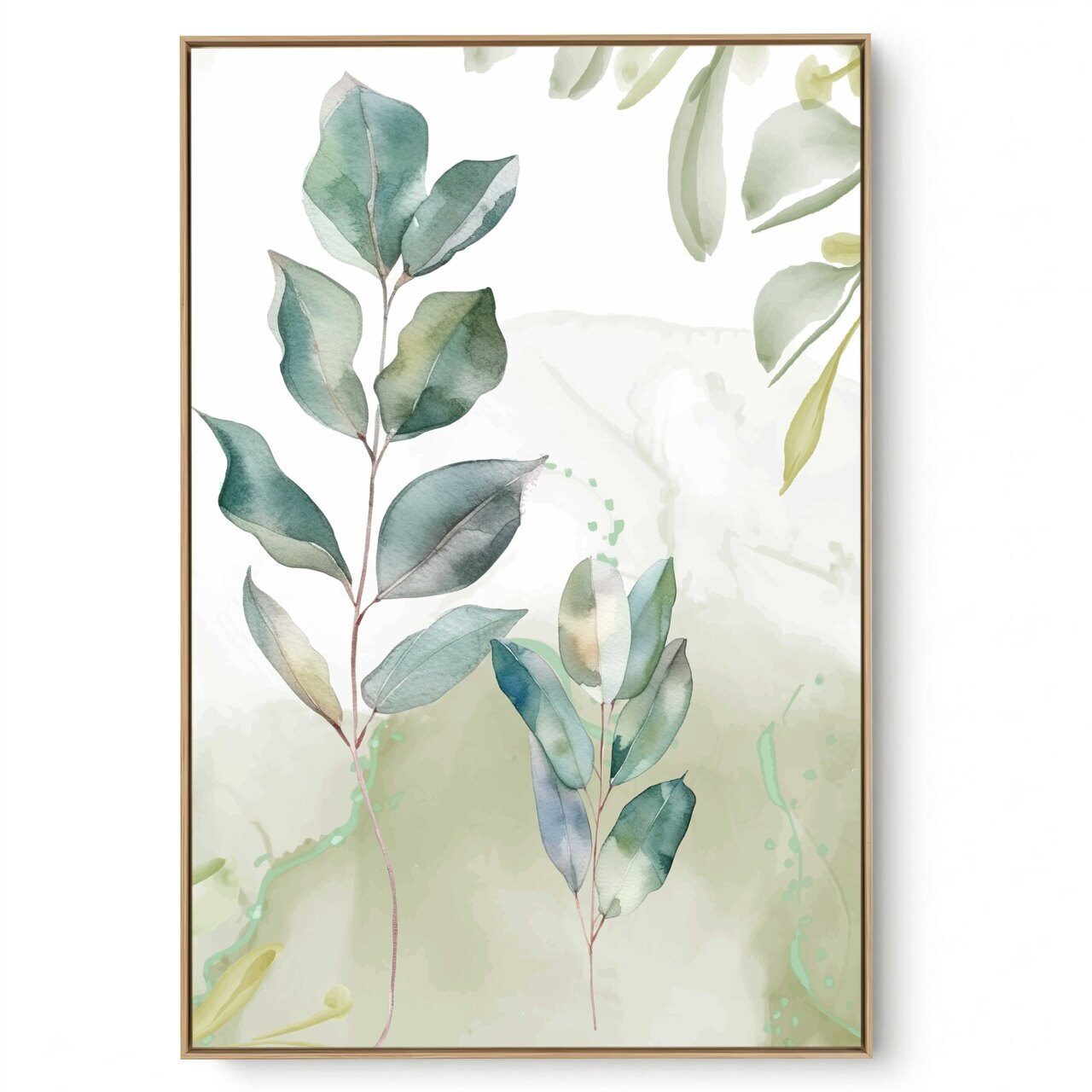 Quadro Decorativo Folhagem Aquarela VII