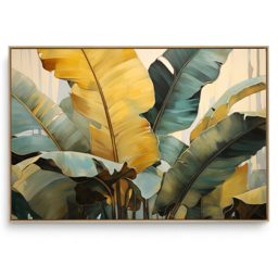 Quadro Decorativo Folhagem Bananeira