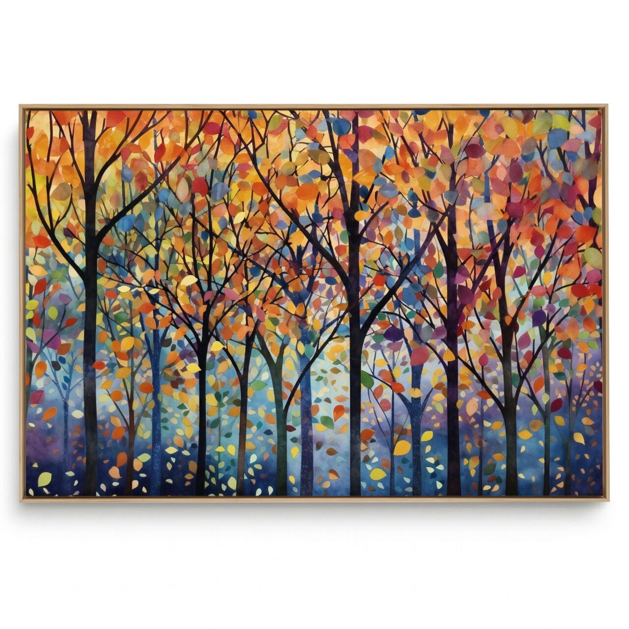 Quadro Decorativo Folhas Coloridas II