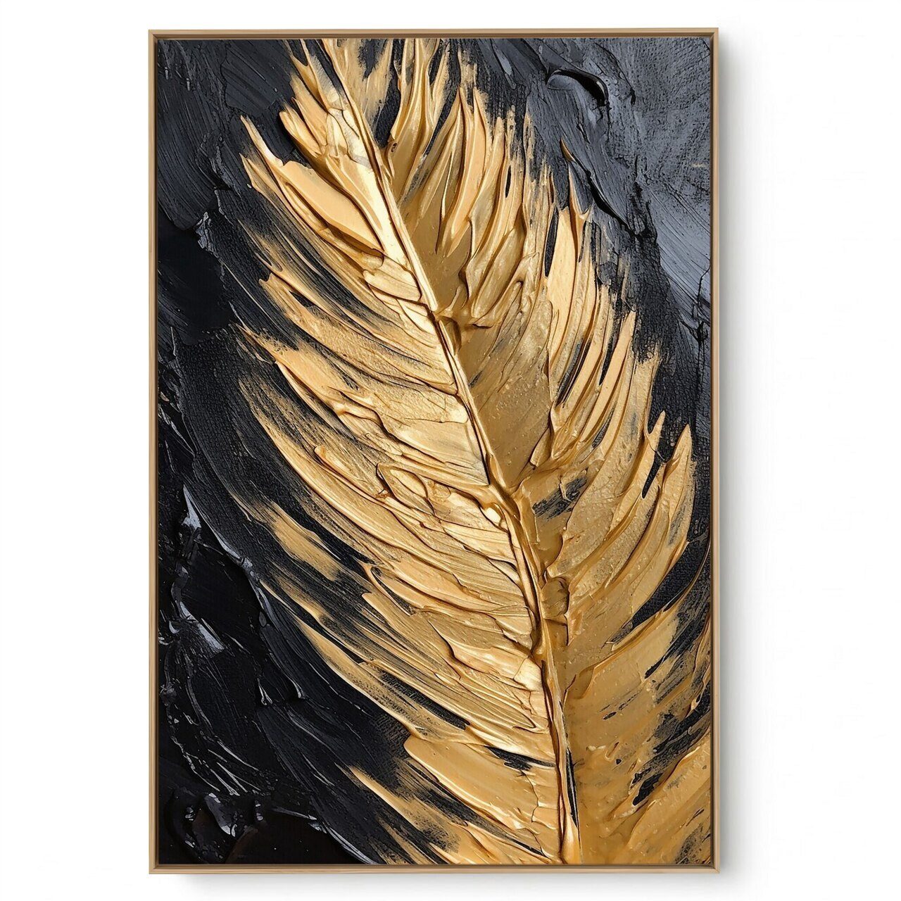 Quadro Decorativo Folha Dourada I