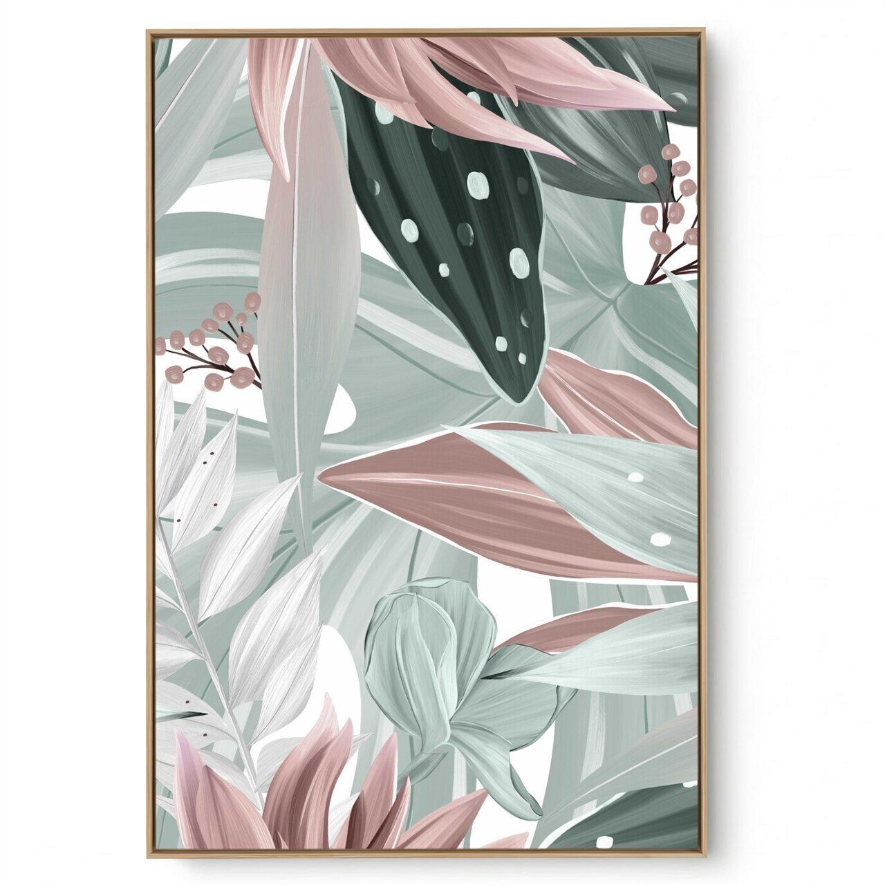 Quadro Decorativo Folhas e Lotus I