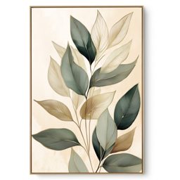 Quadro Decorativo Folhas Estilizadas I