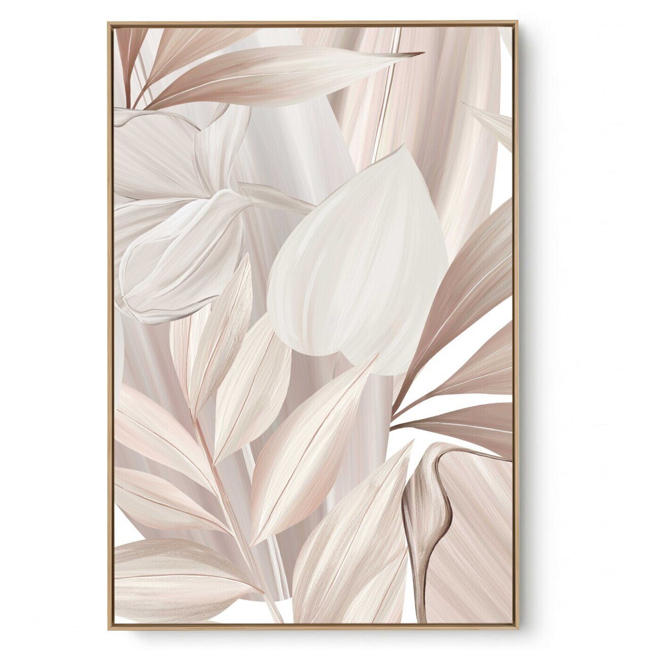 Quadro Decorativo Folhagem Bege I