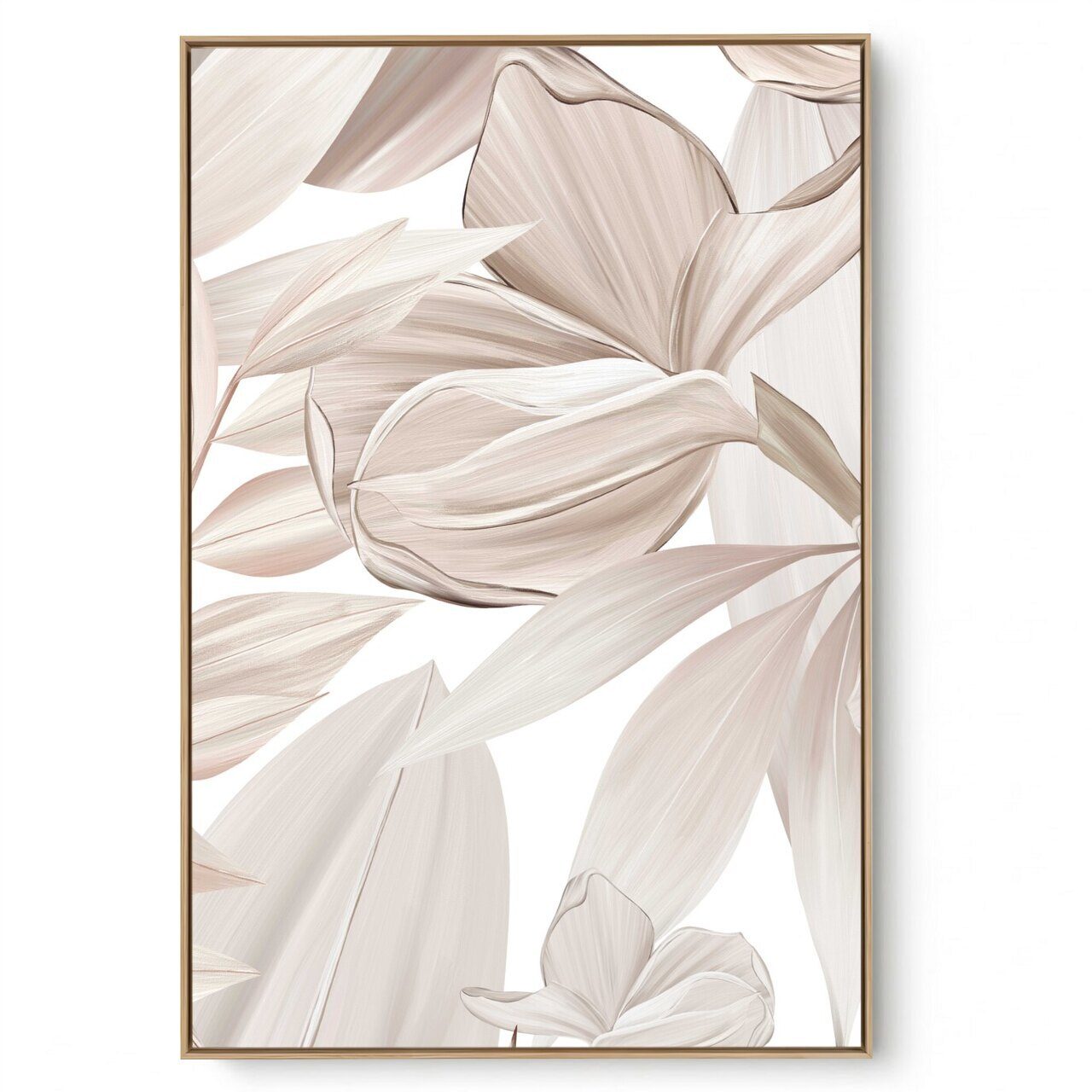 Quadro Decorativo Folhagem Bege II