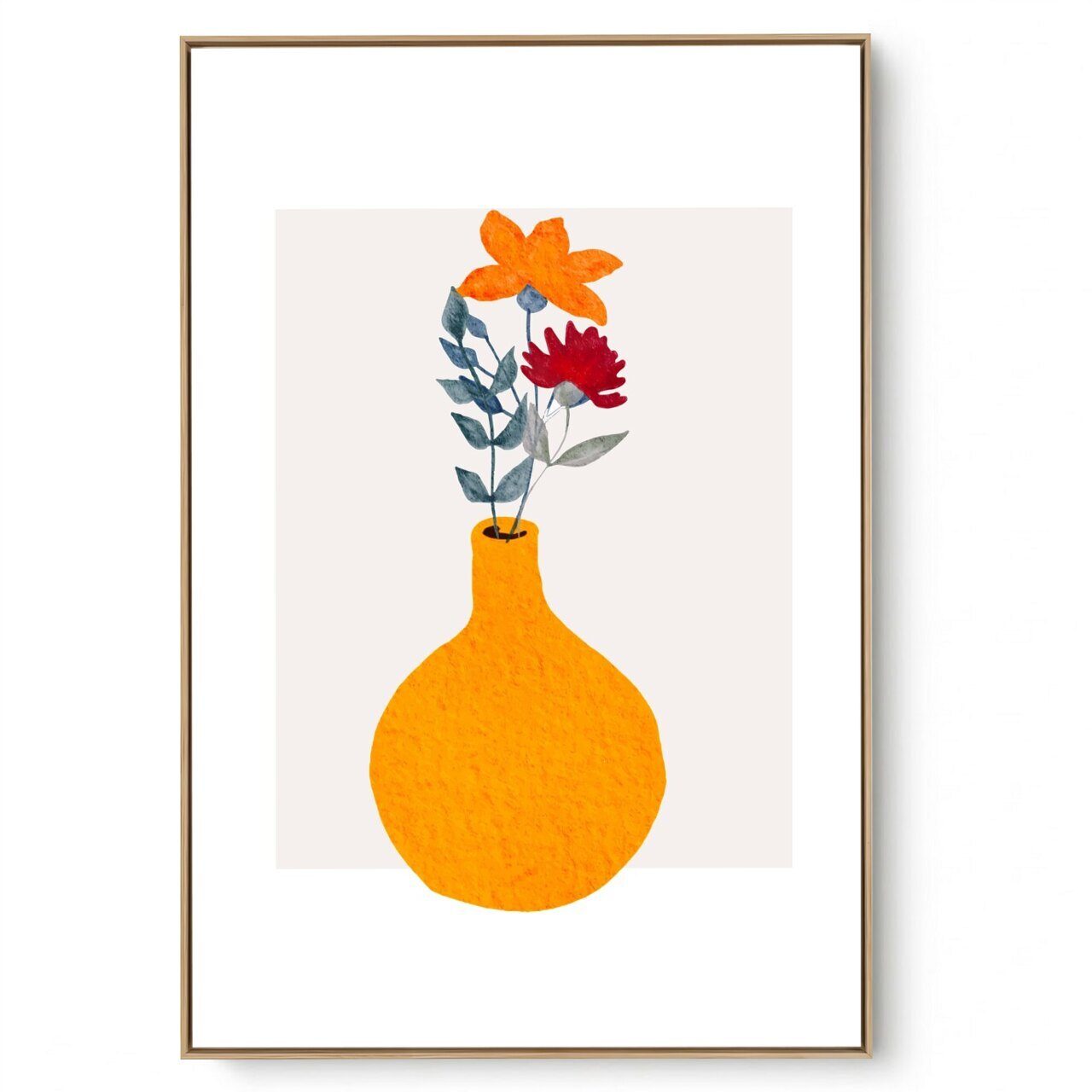 Quadro Decorativo Flores no Vaso III