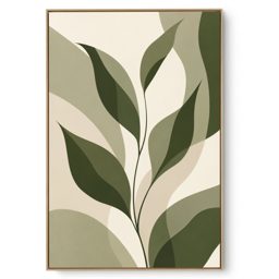 Quadro Decorativo Folha Ondulada III