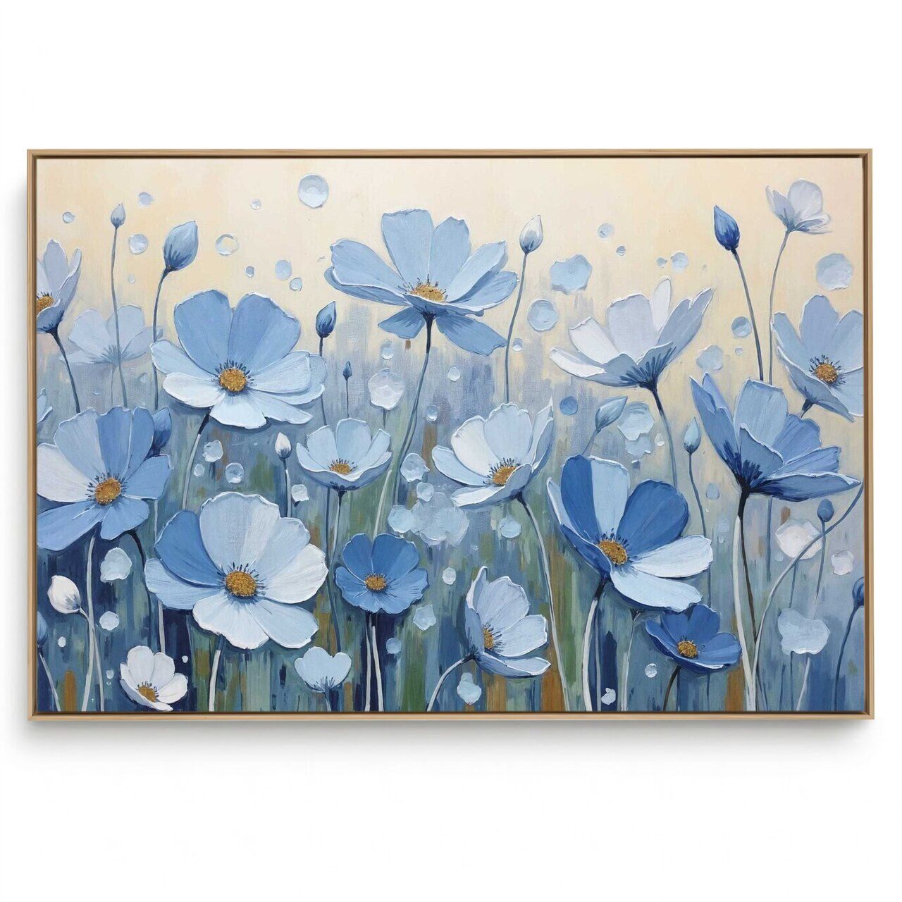 Quadro Decorativo Floral Primavera Azul