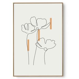 Quadro Decorativo Flor Traço II