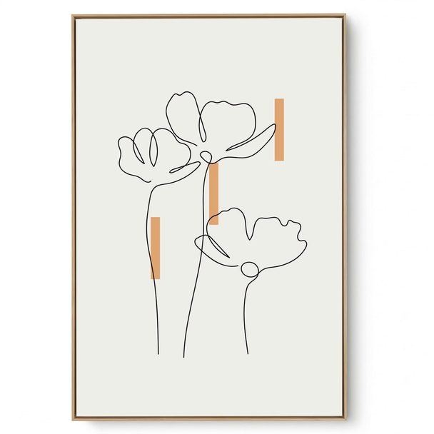 Quadro Decorativo Flor Traço II