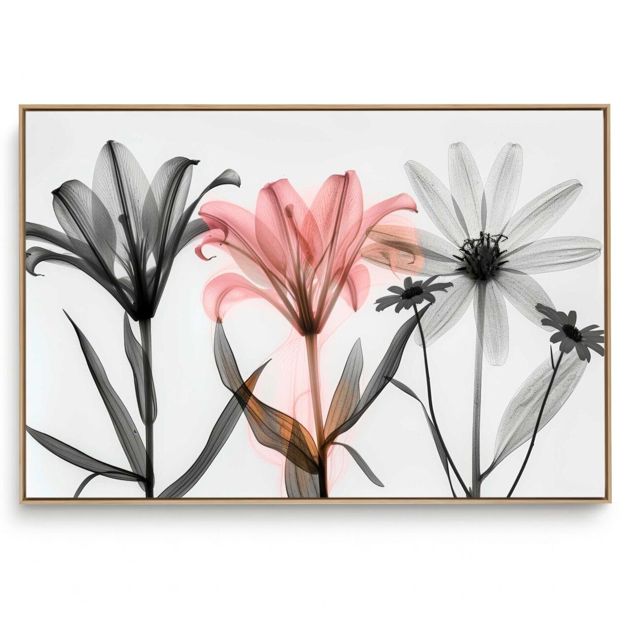 Quadro Decorativo Floral Transparência