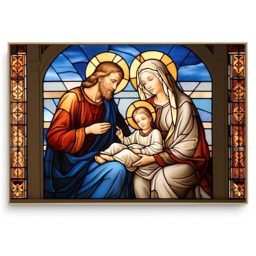 Quadro Decorativo Religioso Família Sagrada