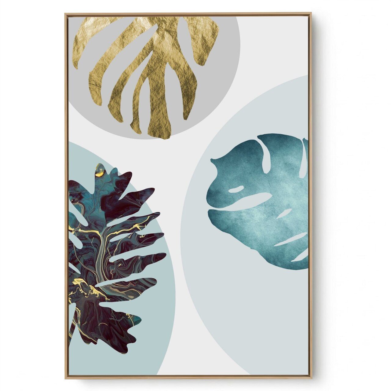 Quadro Decorativo Folhas Az