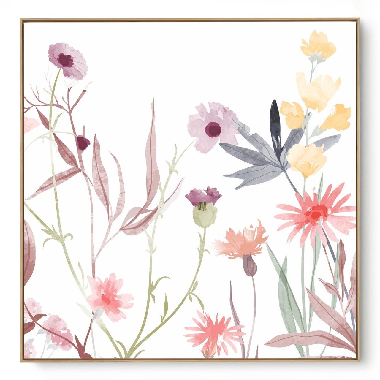 Quadro Decorativo Flores Aqua II