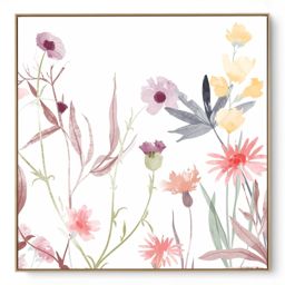 Quadro Decorativo Flores Aqua II