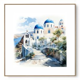 Quadro Decorativo Grécia Arte II