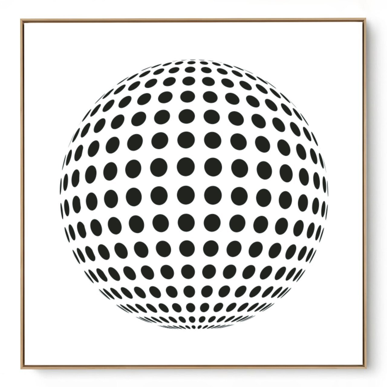 Quadro Decorativo Abstrato Geométrico Globo fundo branco