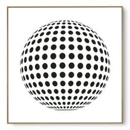 Quadro Decorativo Abstrato Geométrico Globo fundo branco