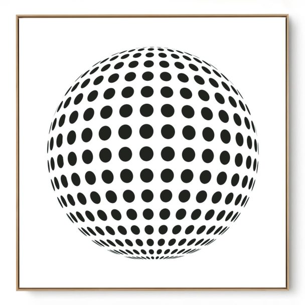 Quadro Decorativo Abstrato Geométrico Globo fundo branco