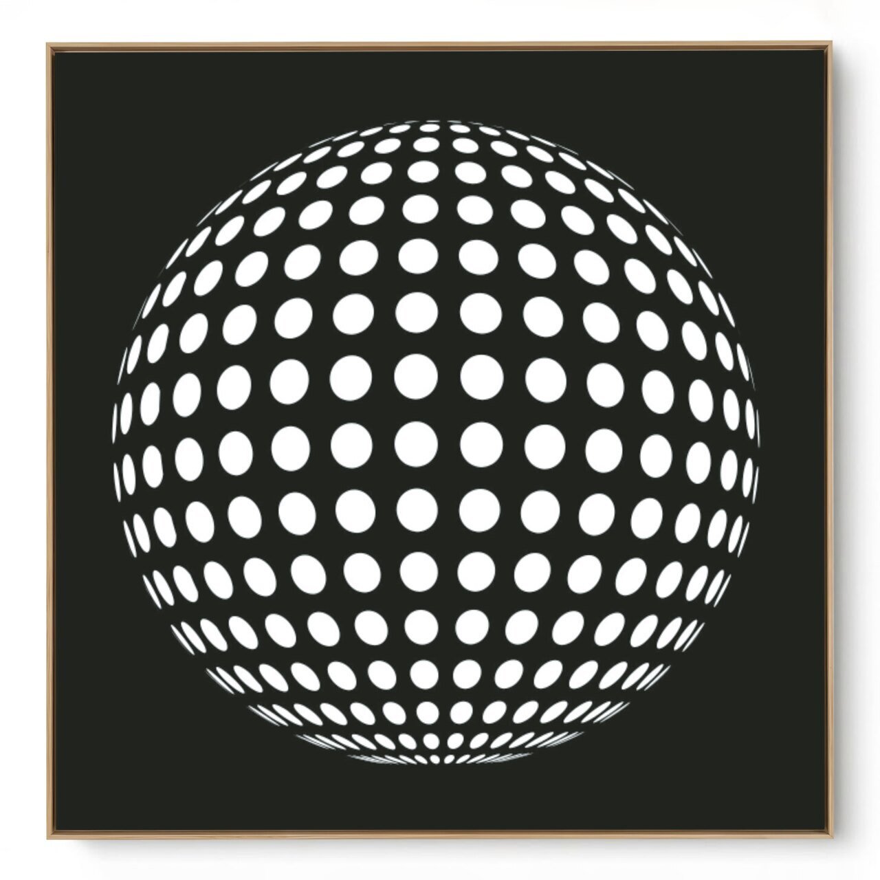 Quadro Decorativo Abstrato Globo Fundo Preto