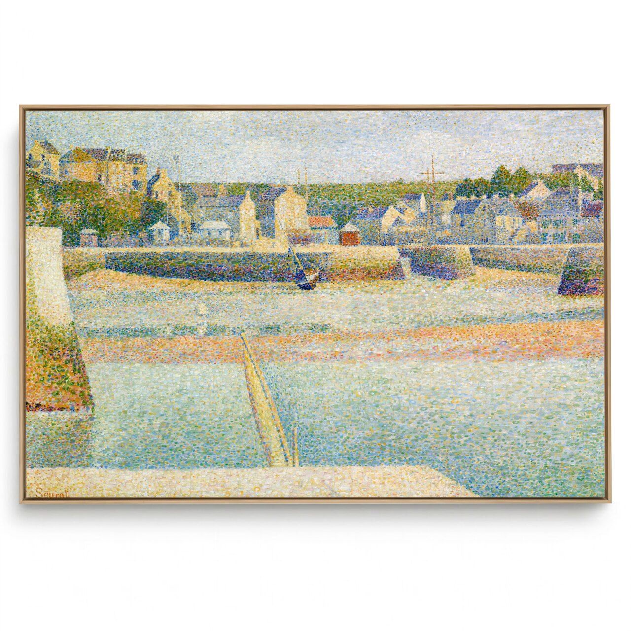 Quadro Decorativo Reprodução Pintores Georges-Pierre Seurat - The Outer Harbor 1888