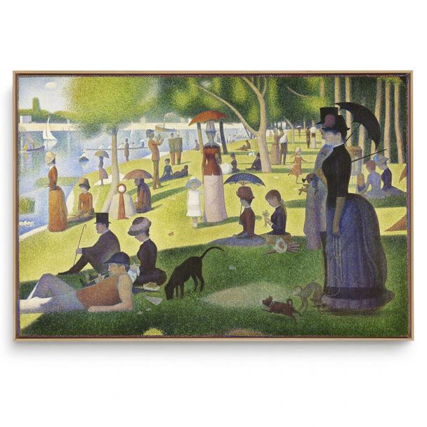 Quadro Decorativo Reprodução Pintores Georges-Pierre Seurat - Uma Tarde de Domingo na Ilha de Grande Jatte