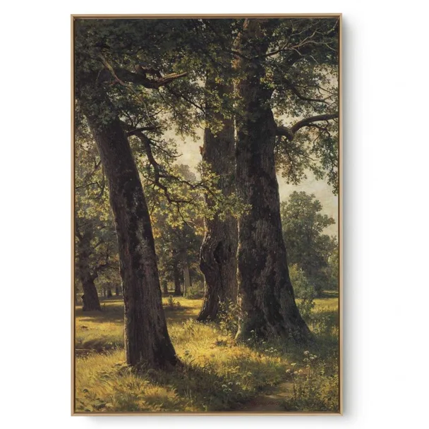 Quadro Decorativo Reprodução Pintores Ivan Shishkin Carvalhos