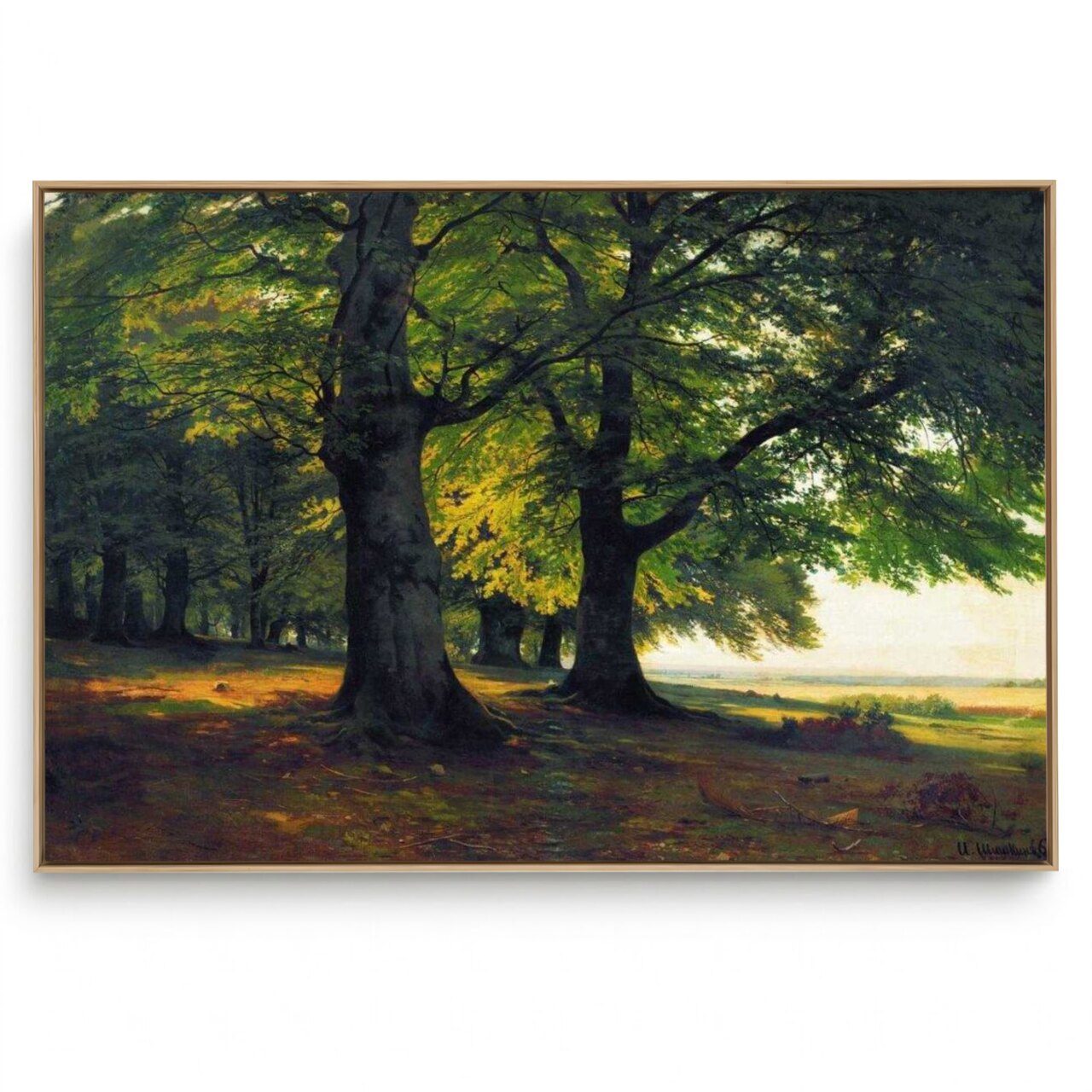 Quadro Decorativo Reprodução Pintores Ivan Shishkin Floresta de Teutoburg 1865