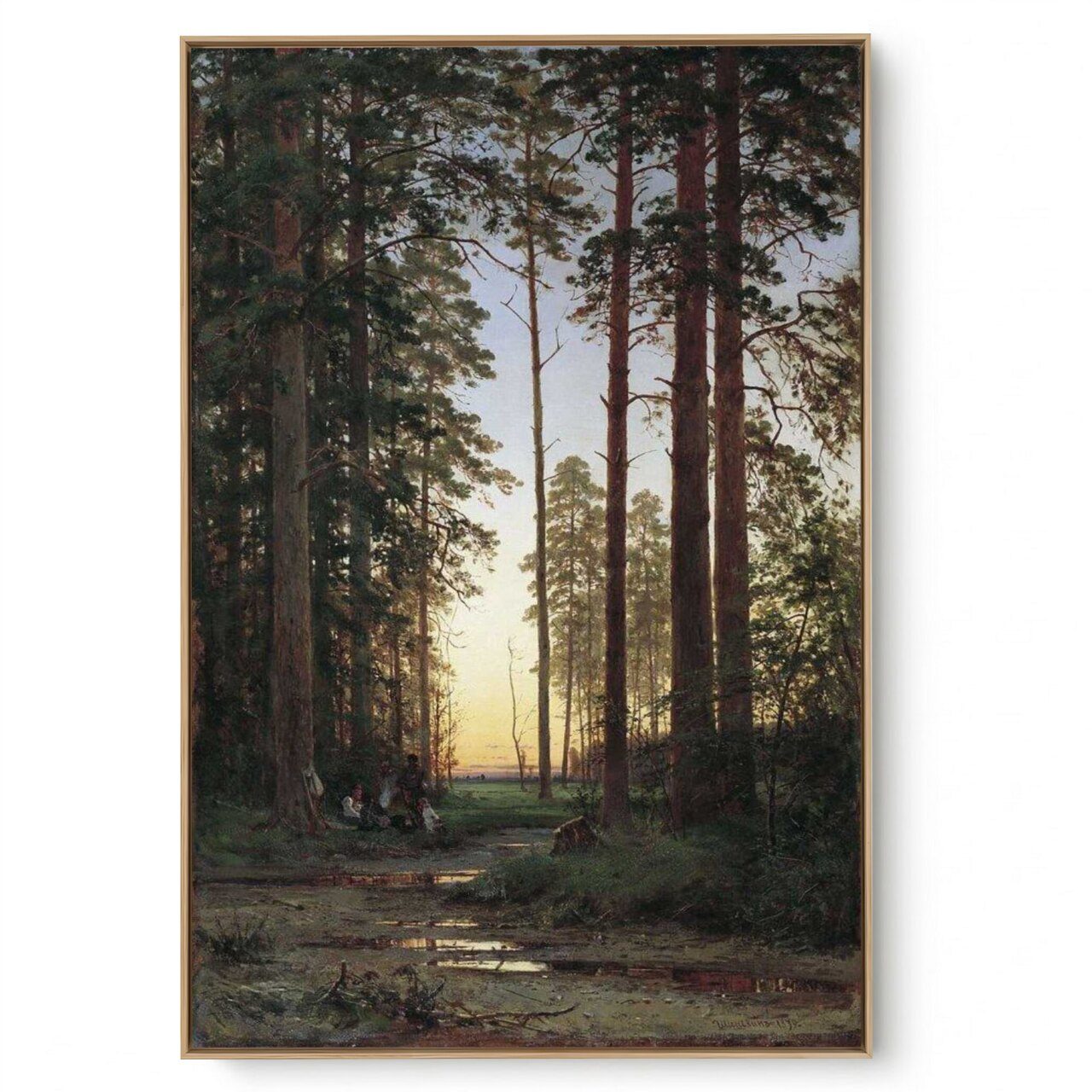 Quadro Decorativo Reprodução Pintores Ivan Shishkin Margem da Floresta 1879