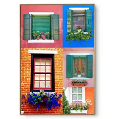 Quadro Decorativo Janelas Floridas II