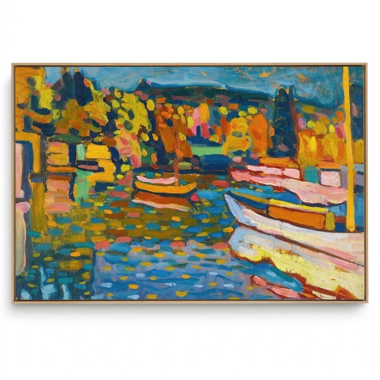 Quadro Decorativo Reprodução Pintores - Kandinsky Estudo para Paisagem de Outono