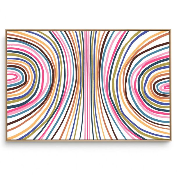 Quadro Decorativo Linhas Coloridas H2
