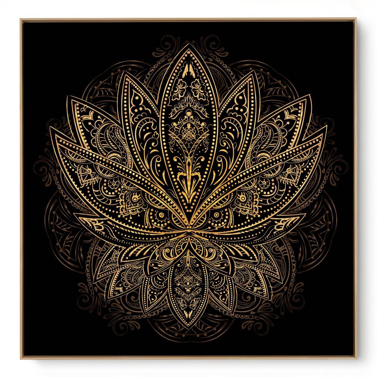 Quadro Decorativo Lotus Dourada I