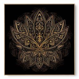 Quadro Decorativo Lotus Dourada I